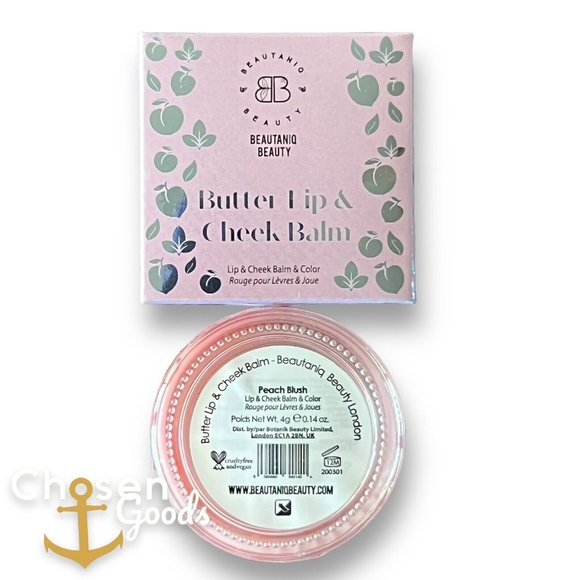 BEAUTANIQ BEAUTY Butter Lip & Cheek Balm in Peach Blush 4g NIB - Picture 3 of 5